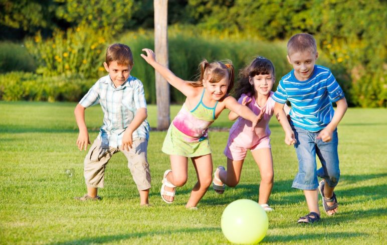 Kids Playing Ball Games